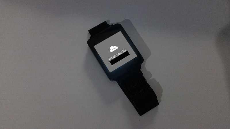 No Account for Google Profile on Android Wear Watch