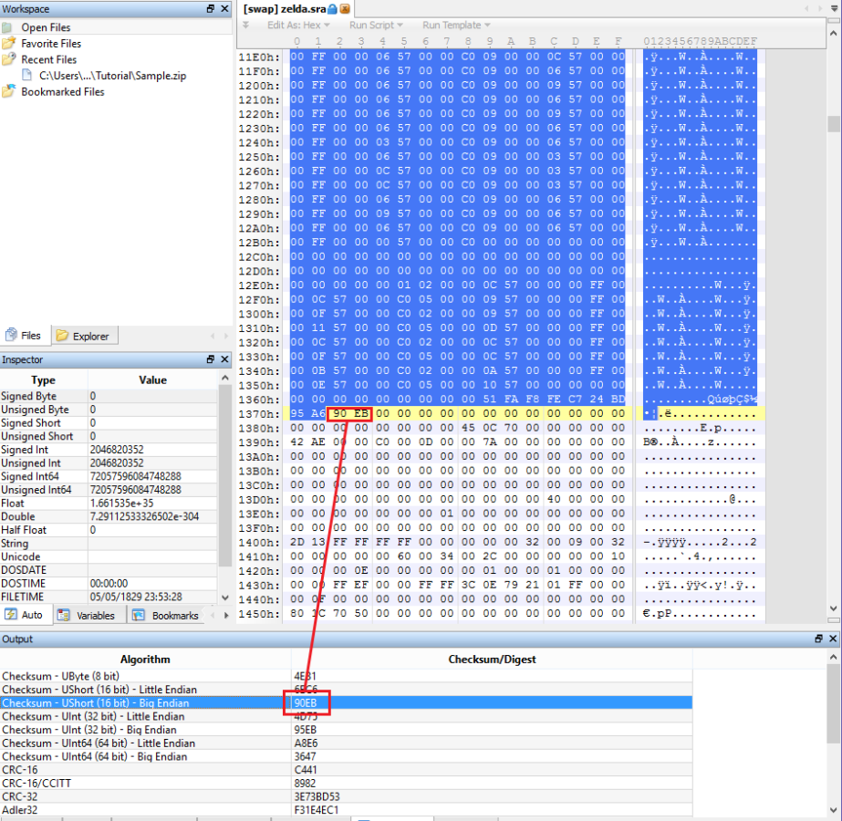 Finding the save file checksum