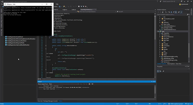 Testing Charma with Visual Studio and Selenium
