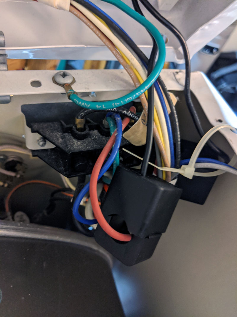CT Clamp connected to an electric dryer for monitoring