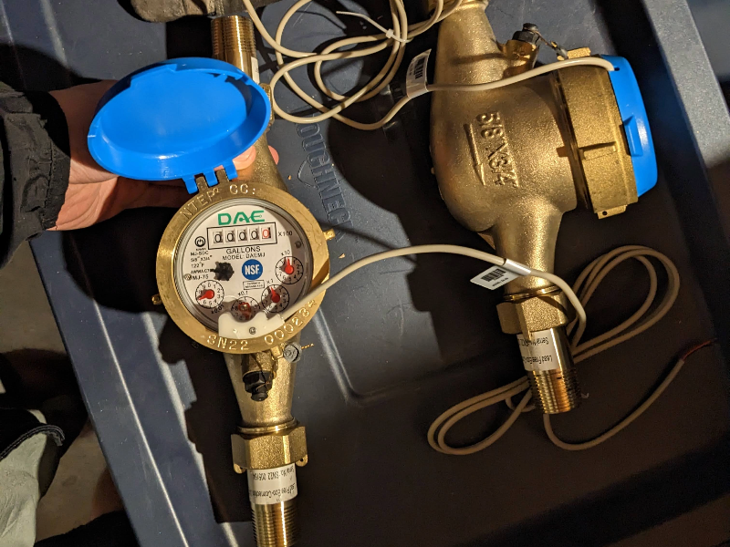 Two DAE MJ-75 water meters