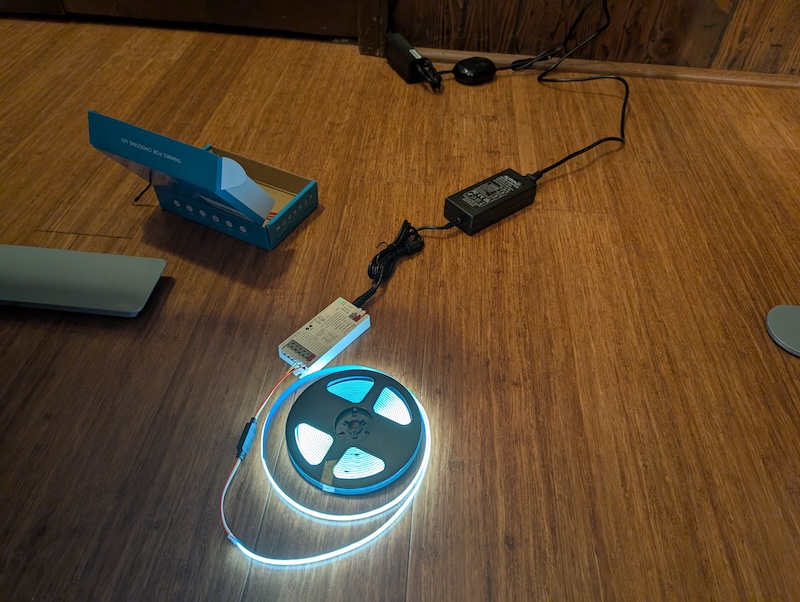 Testing the new LED strip