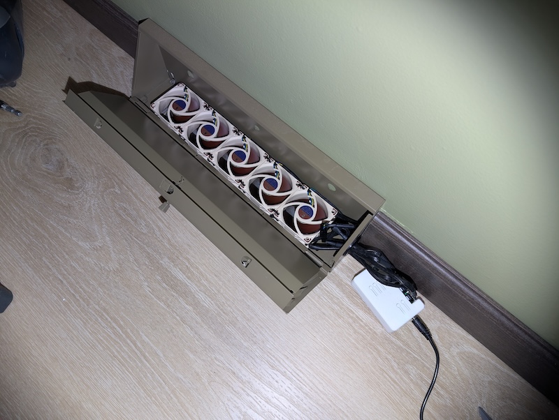 Baseboard register fan test array test fit